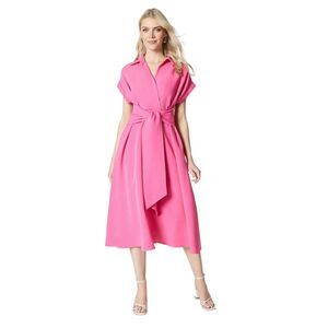 Principles Womens/Ladies Front Tie Midi Dress / Pink
